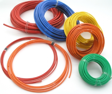 Click to enlarge - Flexible nylon tubing with high mechanical strength. Resistant to a wide variety of chemicals, liquids and gases. Suitable for push-in, compression and barbed fittings. Very low moisture absorption and has a mirror smooth finish.